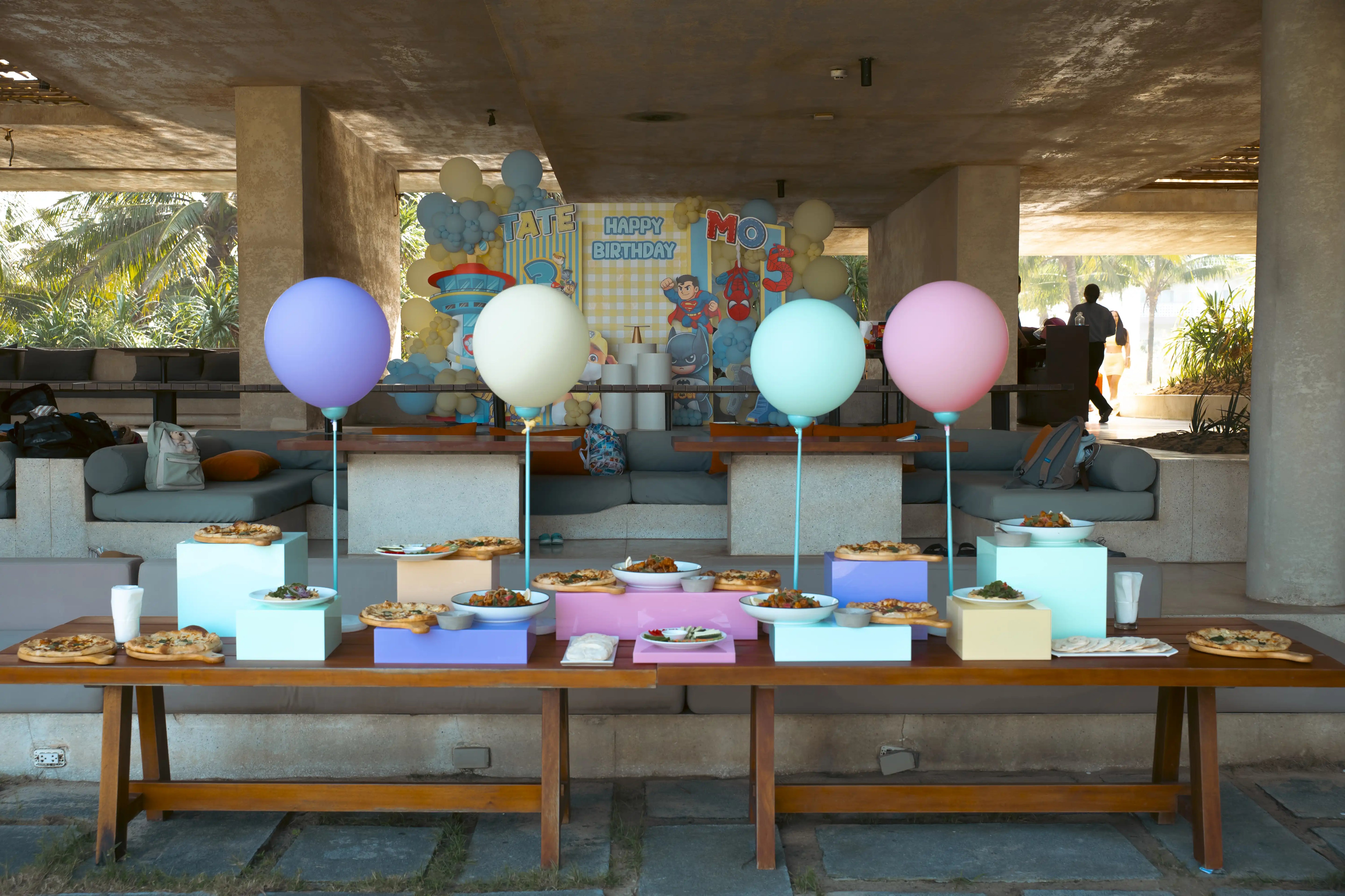 Milkshake Collection, Large-Format Pastel Acrylic Display Risers - configuration example